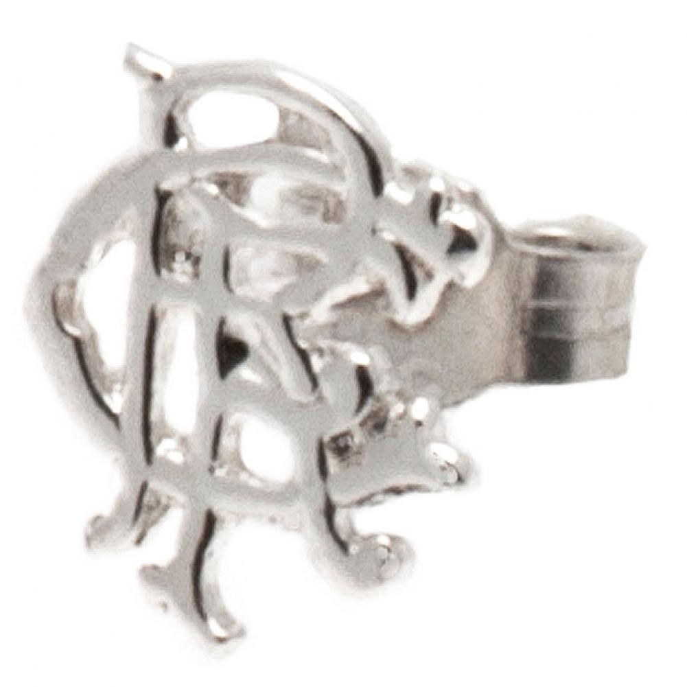 Official Rangers FC Scroll Crest Sterling Silver Stud Earring