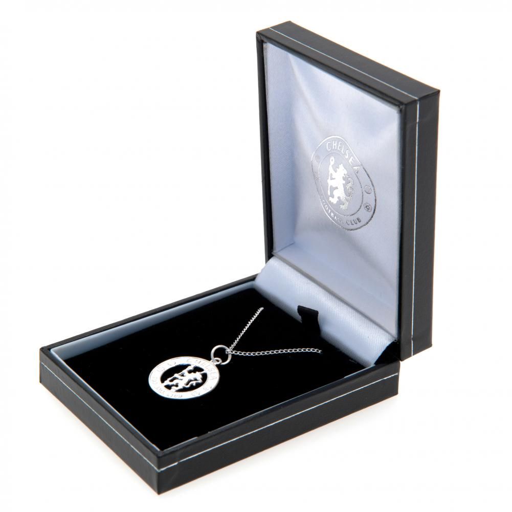 Official Chelsea FC Sterling Silver Pendant & Chain CR