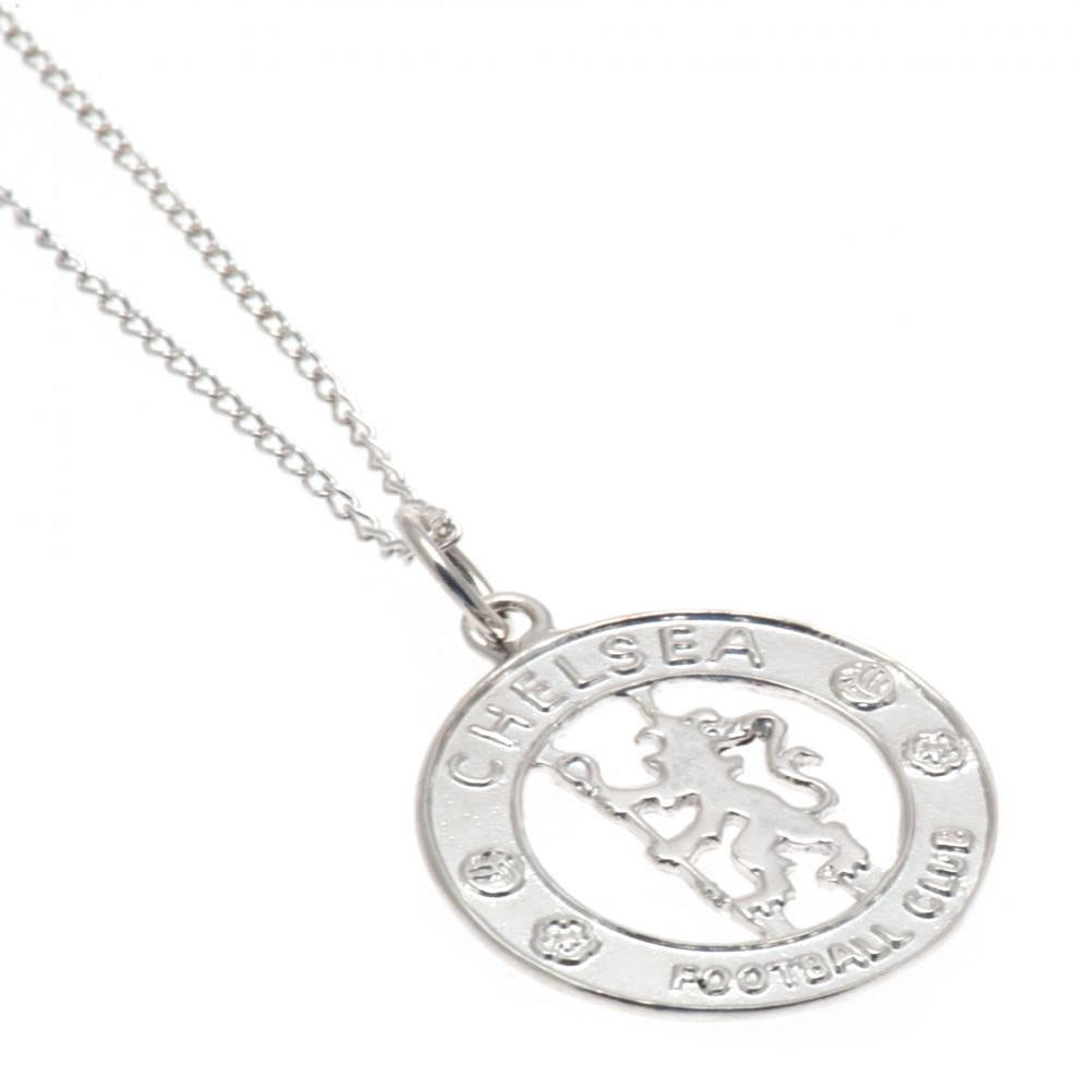 Official Chelsea FC Sterling Silver Pendant & Chain CR