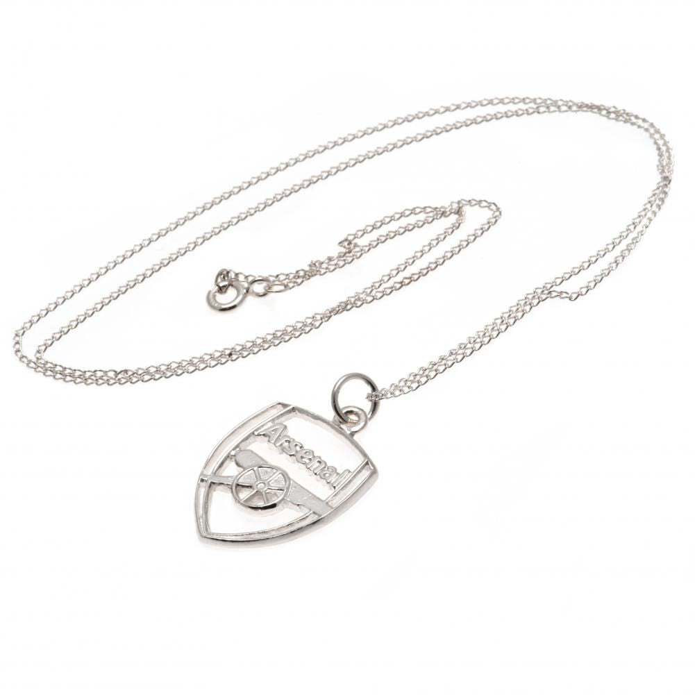 Official Arsenal FC Sterling Silver Pendant & Chain CR