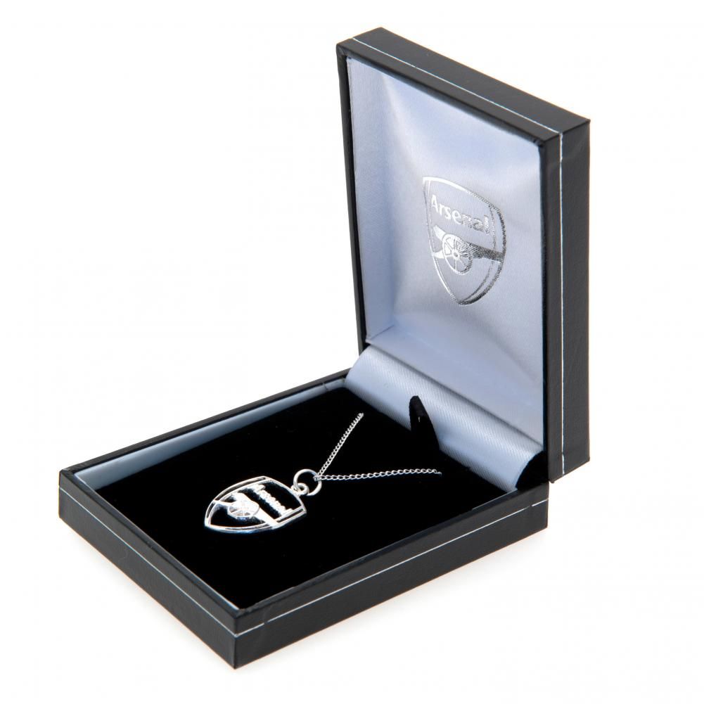 Official Arsenal FC Sterling Silver Pendant & Chain CR