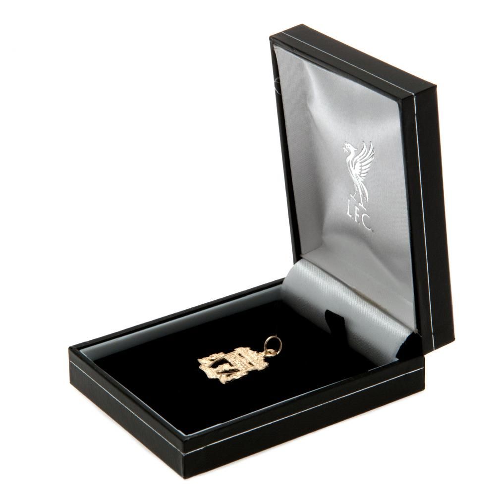 Official Liverpool FC 9ct Gold Pendant Crest Medium