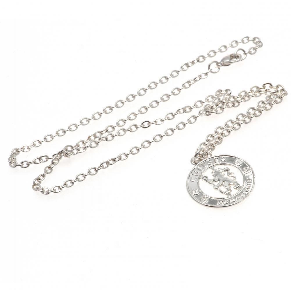 Official Chelsea FC Silver Plated Pendant & Chain CR