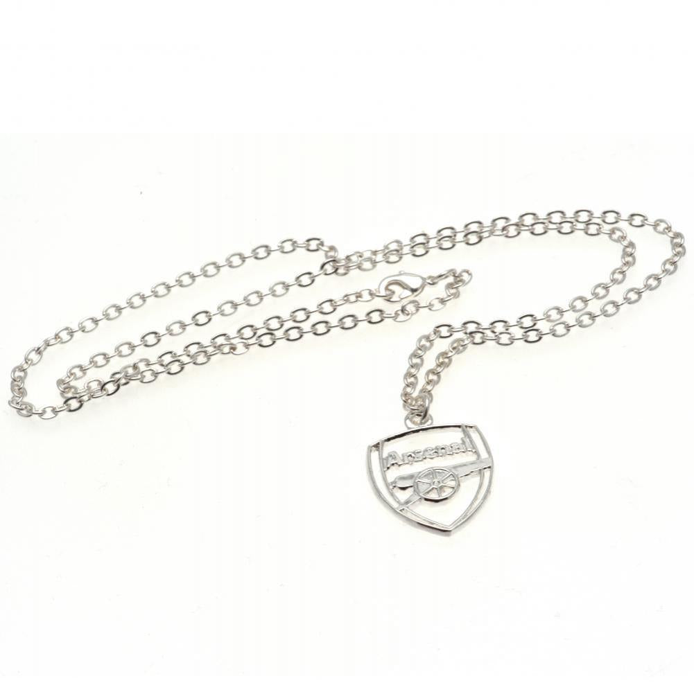 Official Arsenal FC Silver Plated Pendant & Chain CR