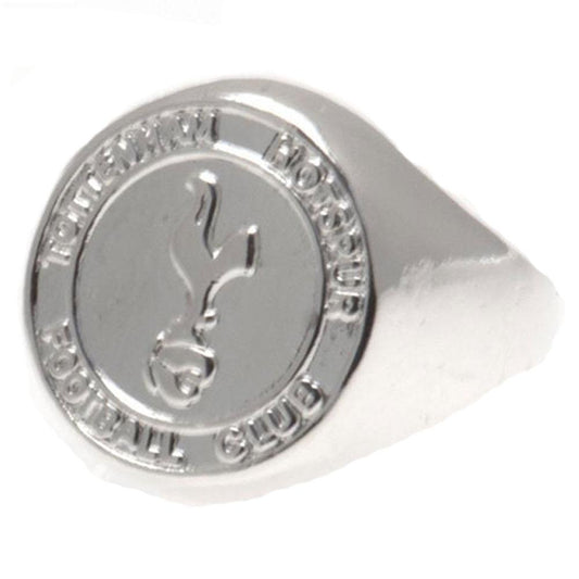 Official Tottenham Hotspur FC Silver Plated Crest Ring Medium