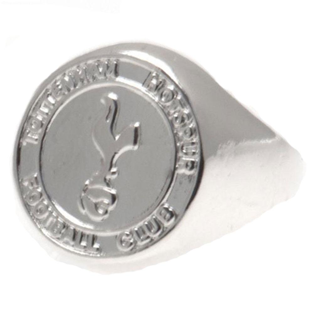 Official Tottenham Hotspur FC Silver Plated Crest Ring Large