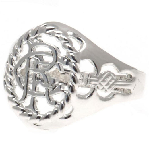 Official Rangers FC Silver Plated Crest Ring Medium