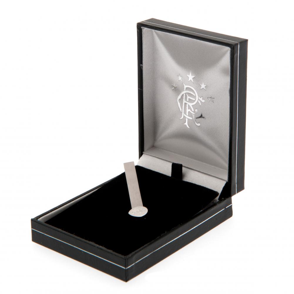 Official Rangers FC Stainless Steel Scroll Crest Tie Slide