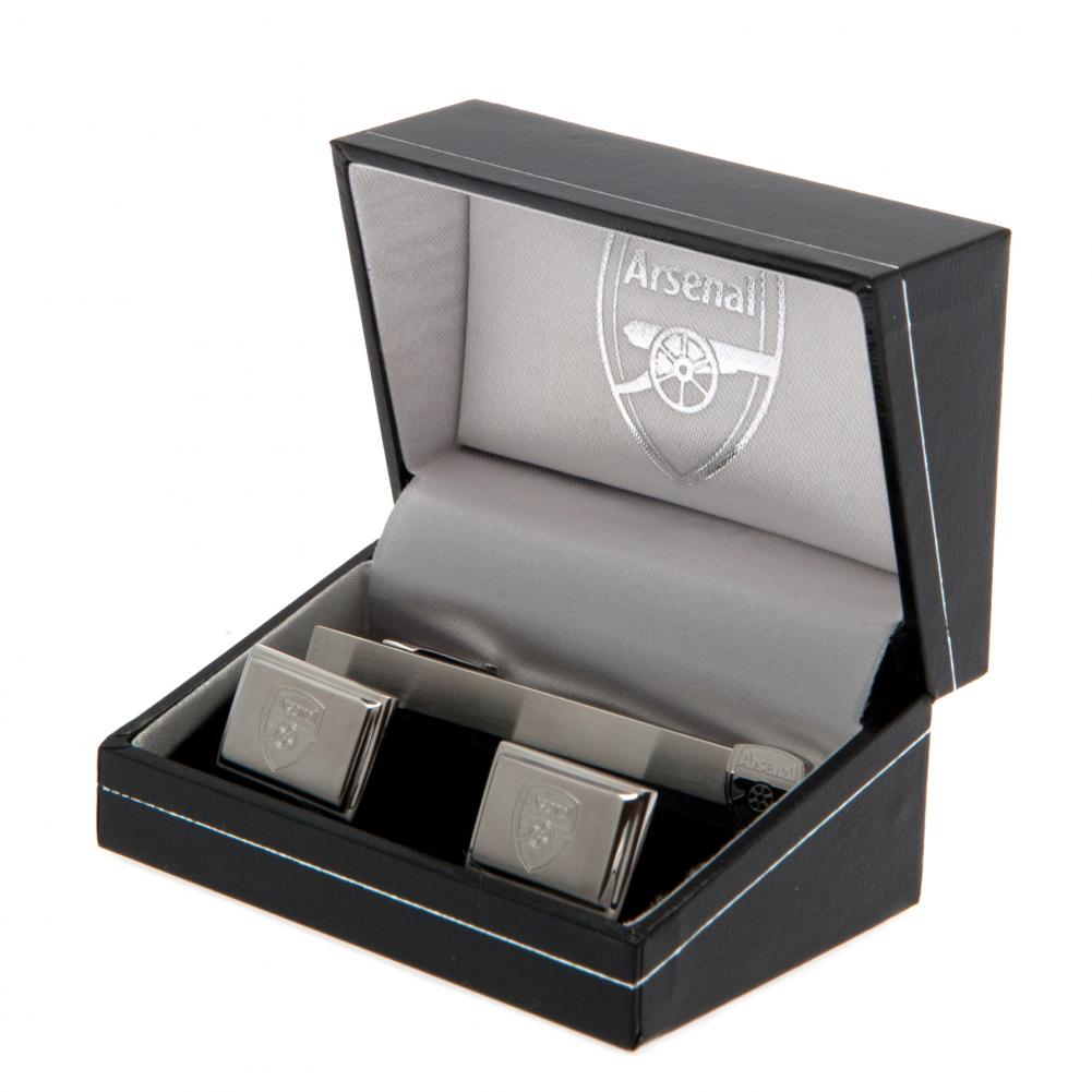 Official Arsenal FC Tie Slide & Cufflink Set