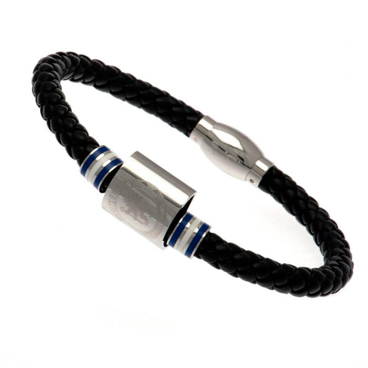 Official Chelsea FC Colour Ring Leather Bracelet