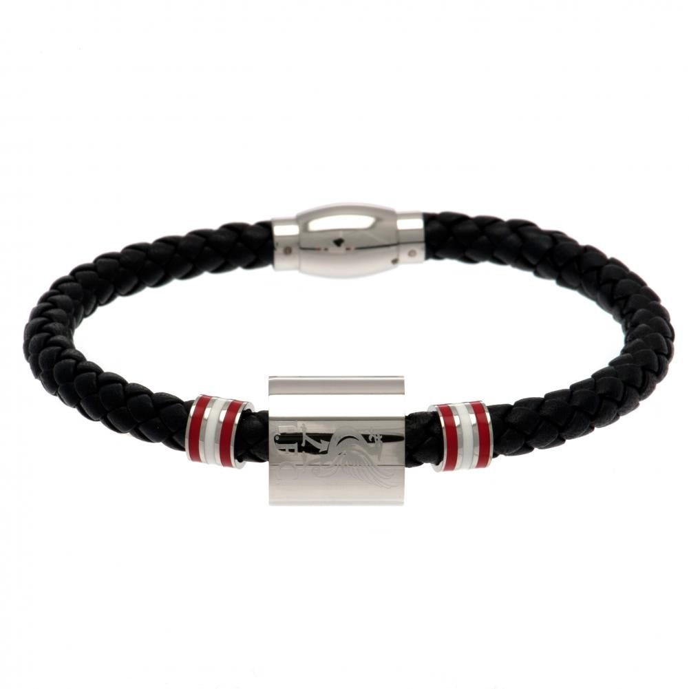 Official Liverpool FC Colour Ring Leather Bracelet