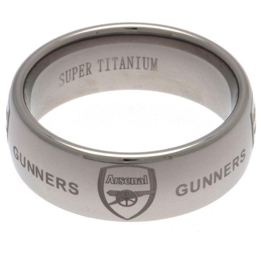 Official Arsenal FC Super Titanium Ring Medium