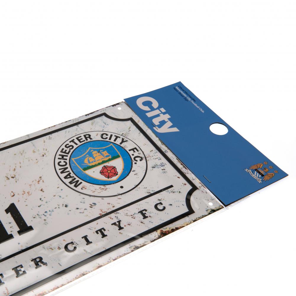 Official Manchester City FC Retro Street Sign