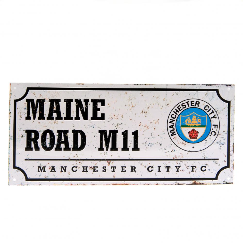 Official Manchester City FC Retro Street Sign