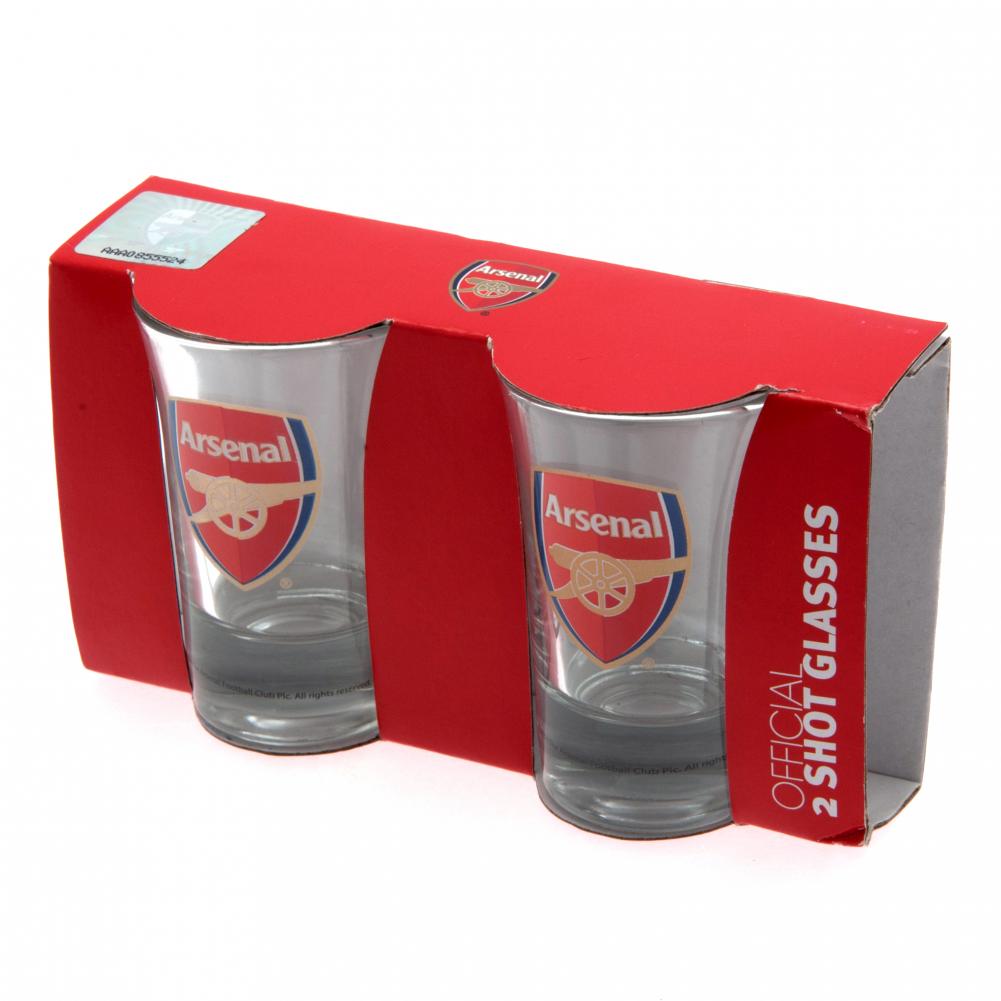 Official Arsenal FC 2pk Shot Glass Set