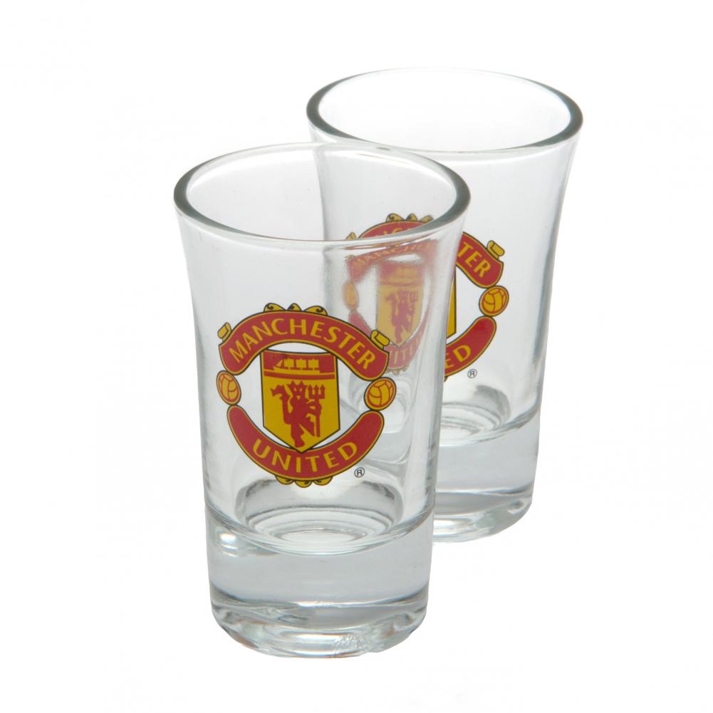 Official Manchester United FC 2pk Shot Glass Set