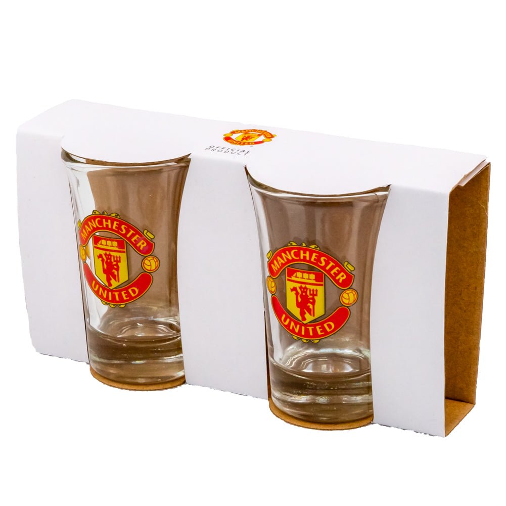 Official Manchester United FC 2pk Shot Glass Set