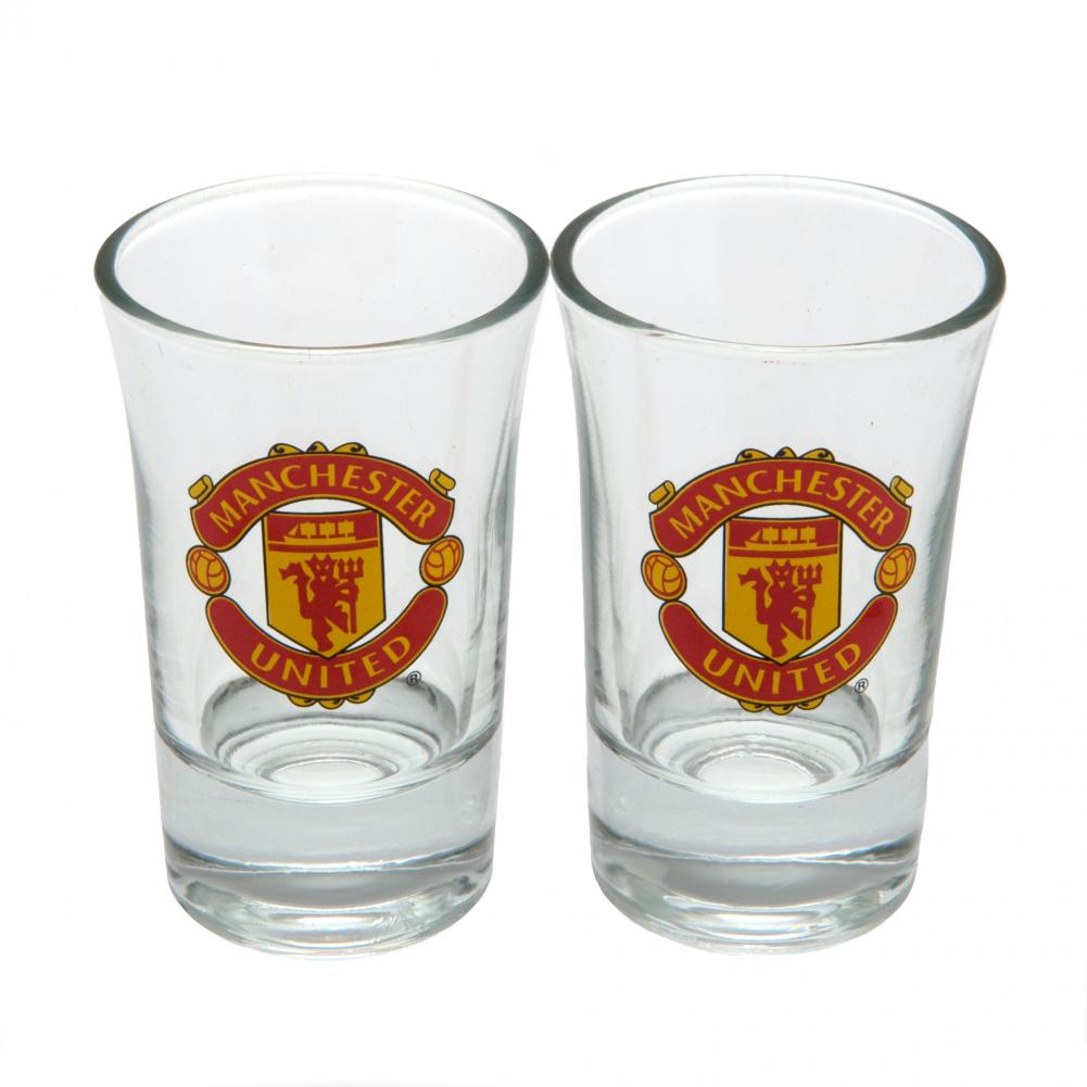 Official Manchester United FC 2pk Shot Glass Set