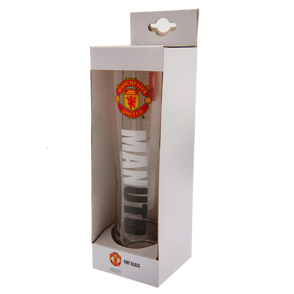 Official Manchester United FC Tall Beer Glass