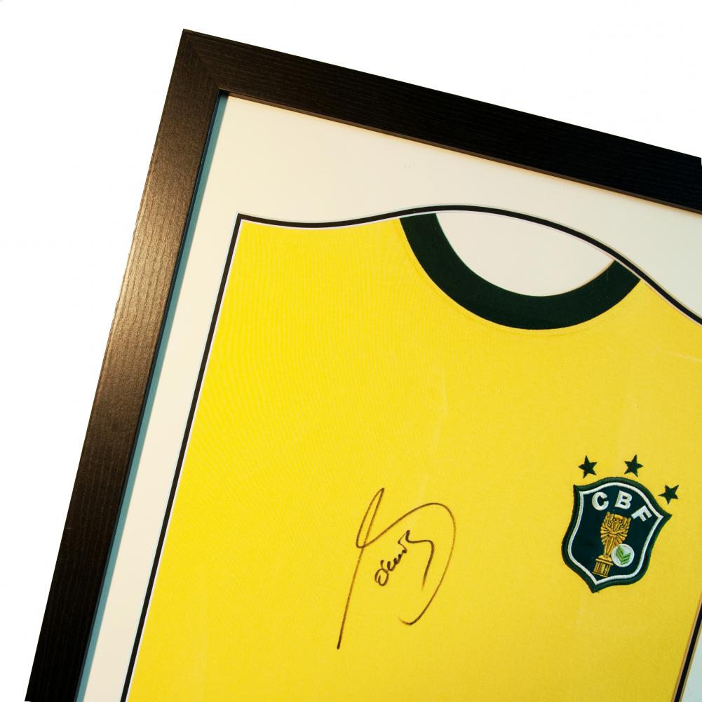 Official Brasil Socrates Signed Shirt Silhouette