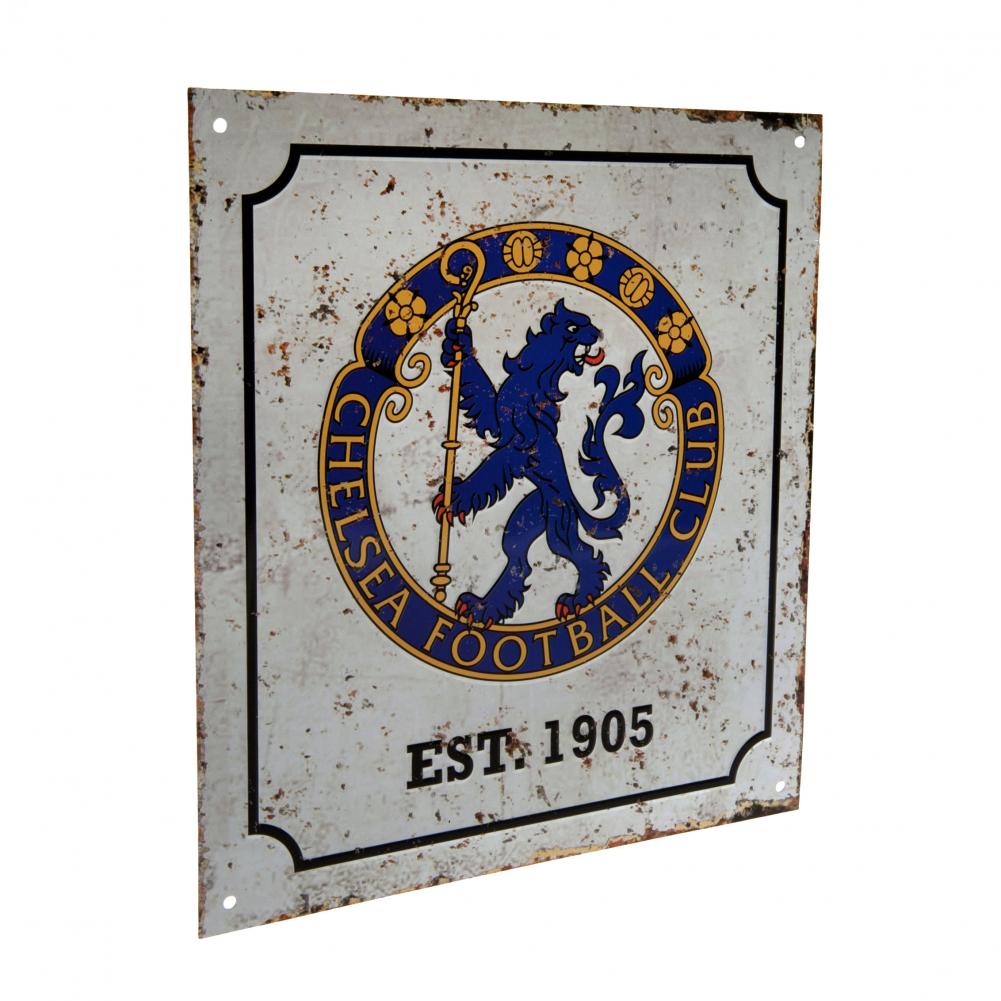 Official Chelsea FC Retro Logo Sign