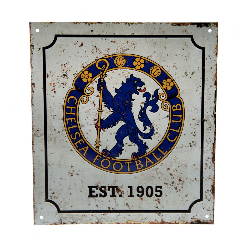 Official Chelsea FC Retro Logo Sign