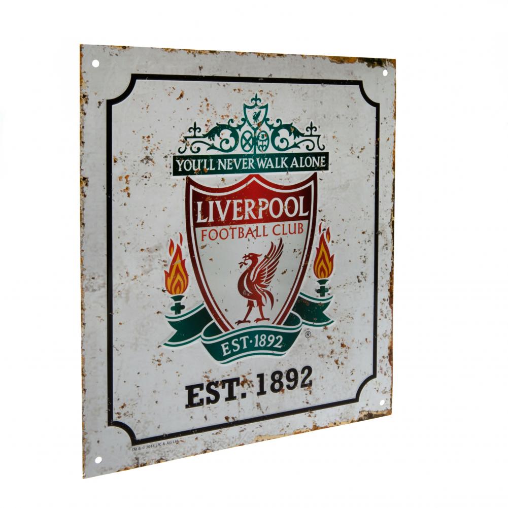 Official Liverpool FC Retro Logo Sign