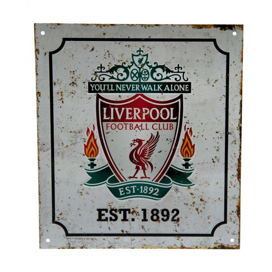 Official Liverpool FC Retro Logo Sign