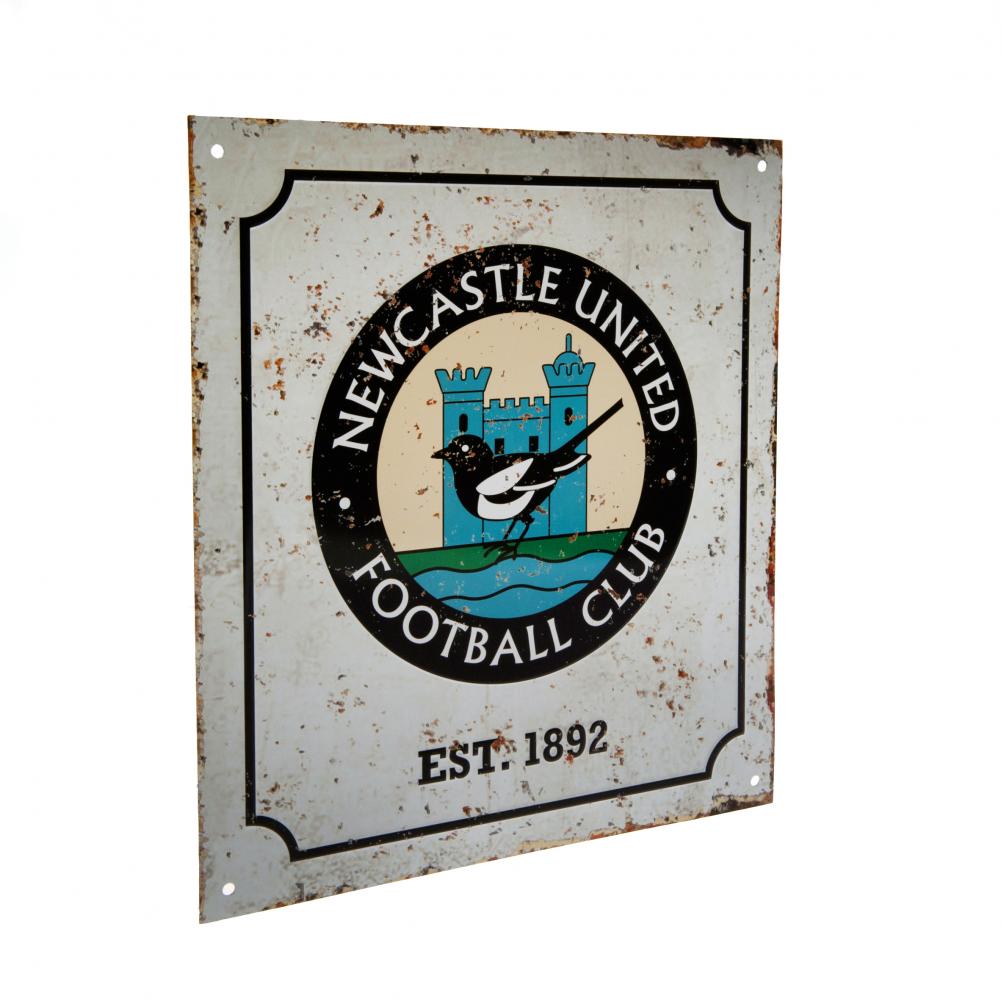 Official Newcastle United FC Retro Logo Sign