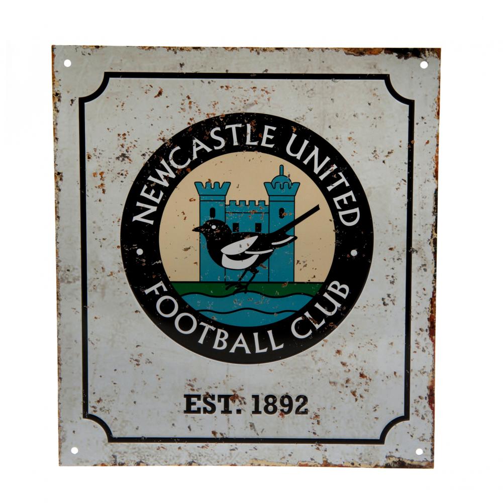 Official Newcastle United FC Retro Logo Sign