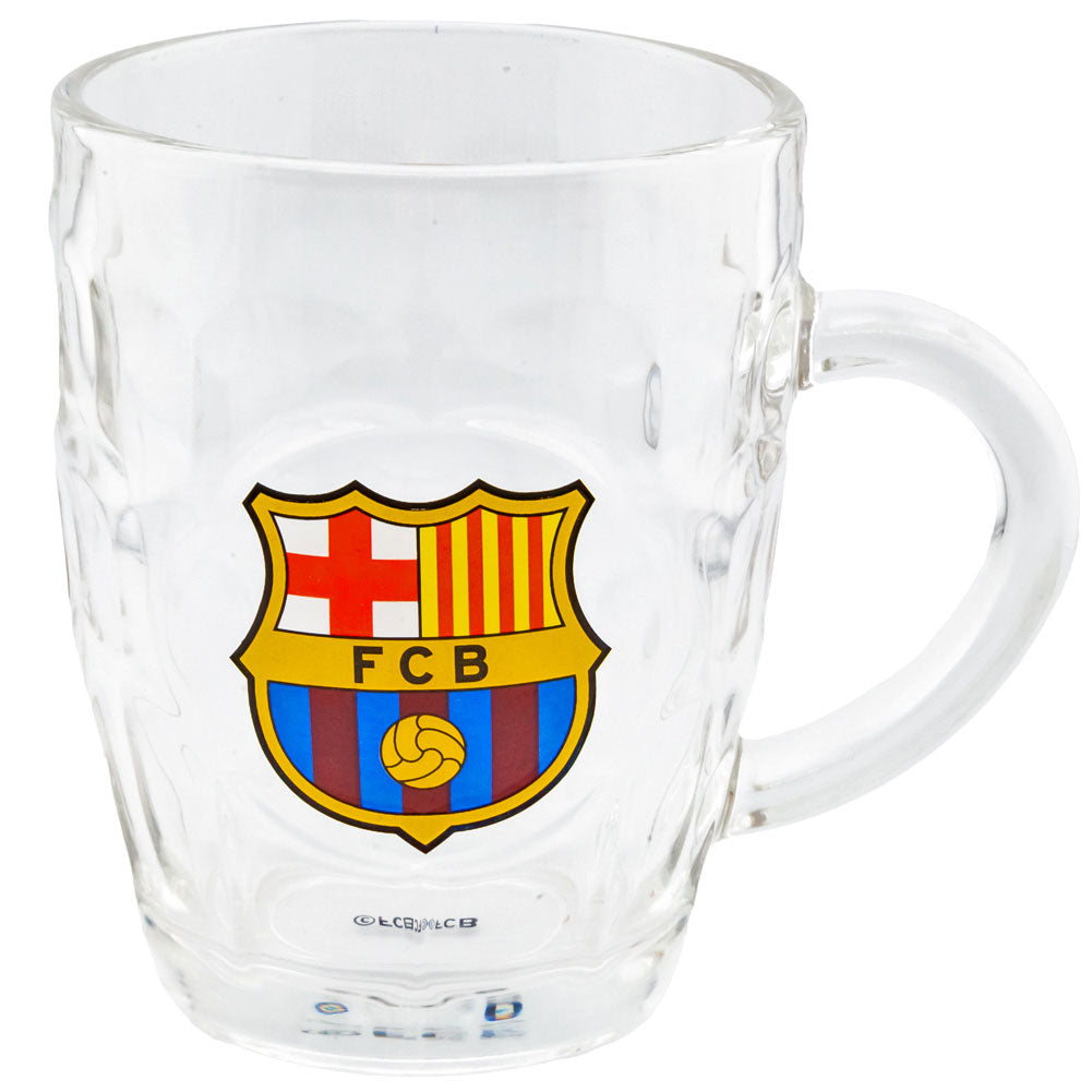 Official FC Barcelona Dimple Glass Tankard