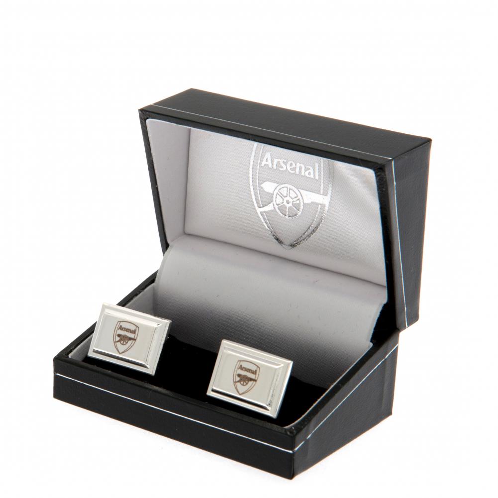 Official Arsenal FC Silver Plated Cufflinks