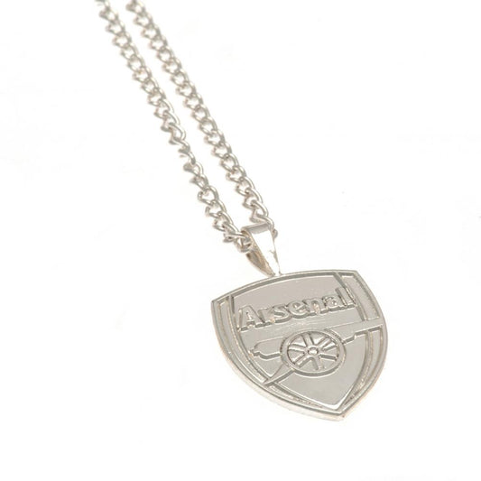 Official Arsenal FC Silver Plated Pendant & Chain XL