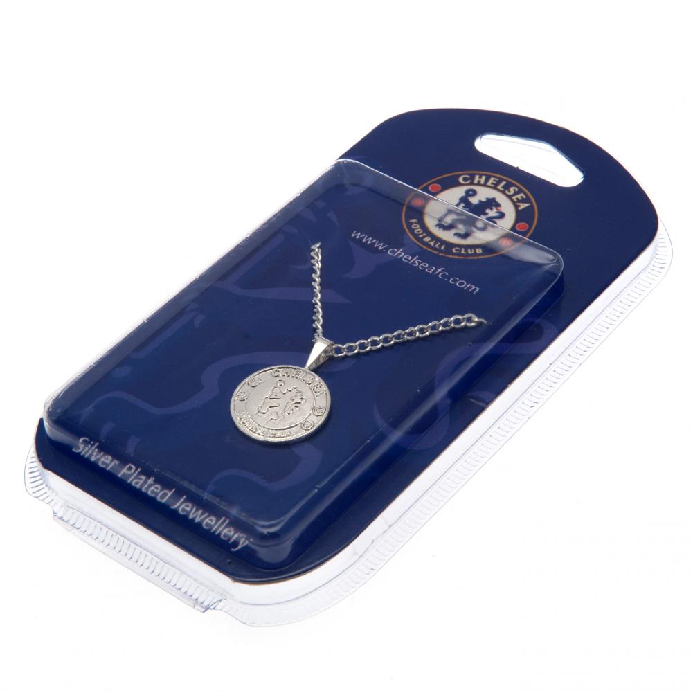 Official Chelsea FC Silver Plated Pendant & Chain XL