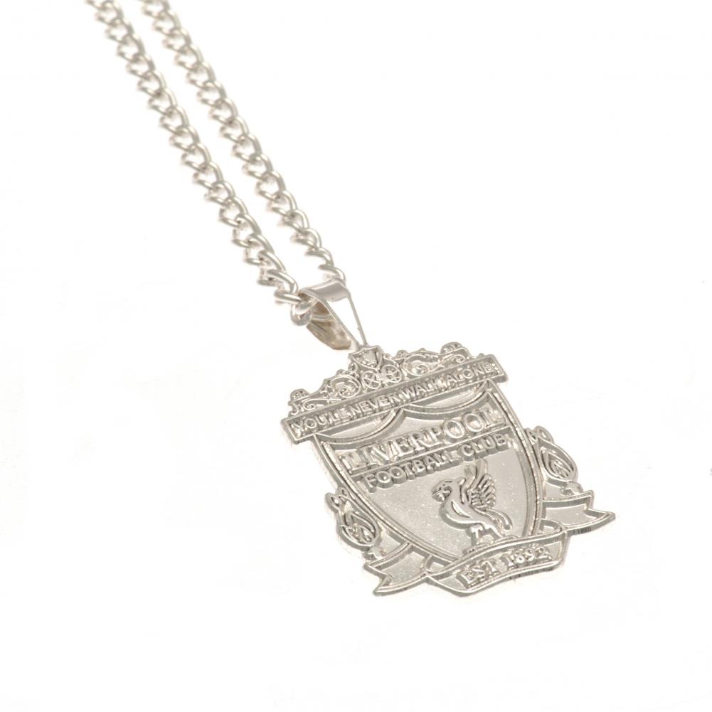 Official Liverpool FC Silver Plated Pendant & Chain XL