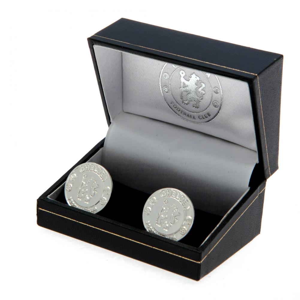 Official Chelsea FC Silver Plated Formed Cufflinks