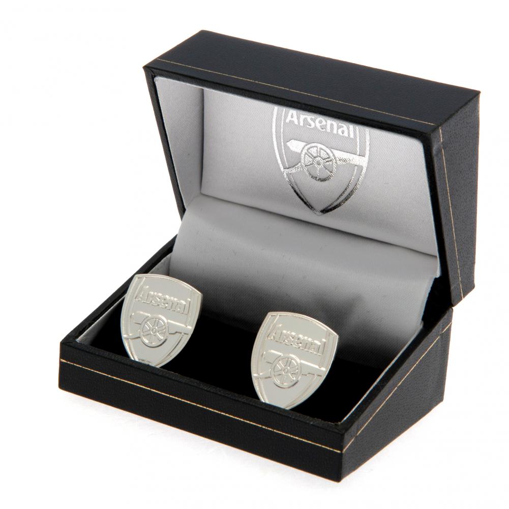 Official Arsenal FC Silver Plated Formed Cufflinks