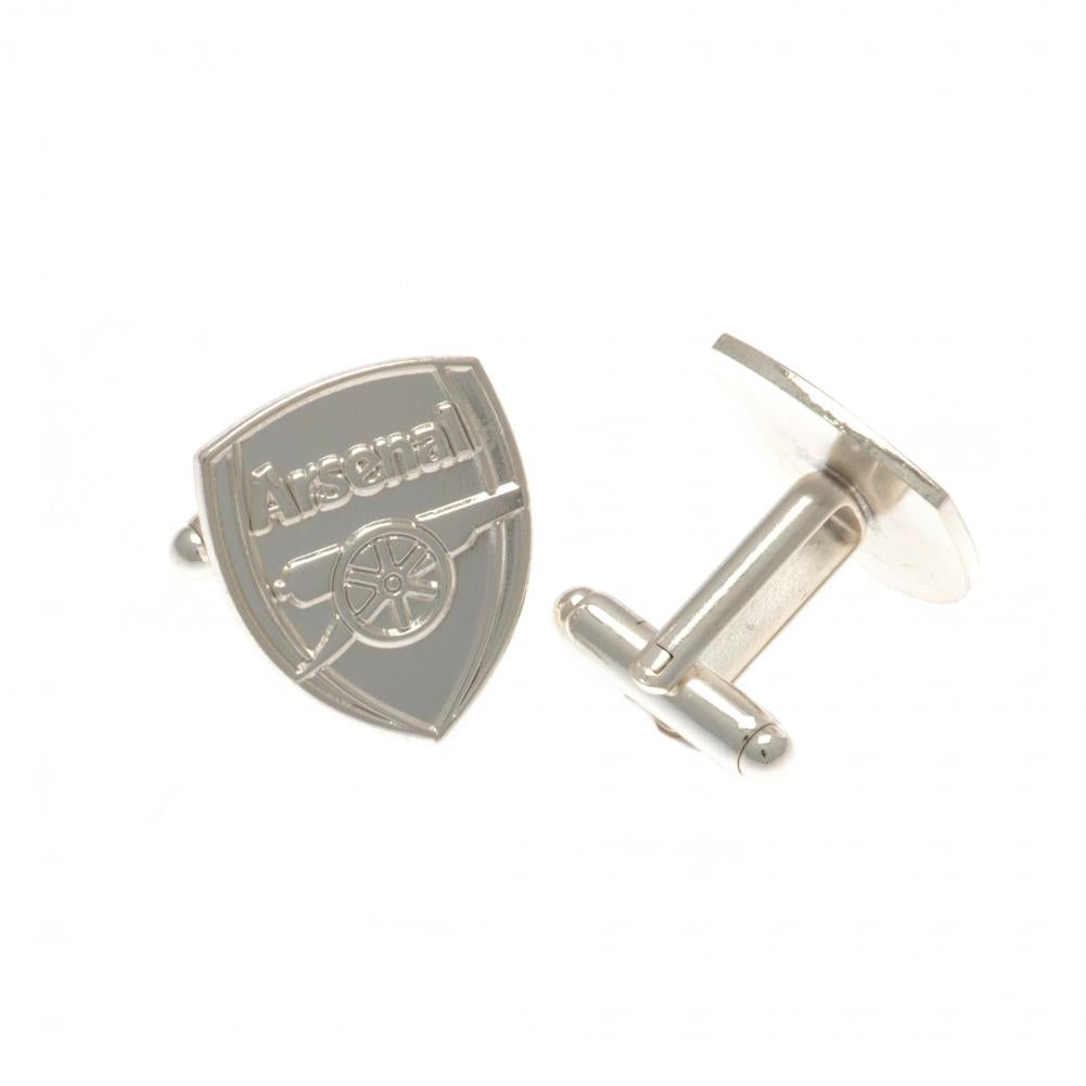 Official Arsenal FC Silver Plated Formed Cufflinks