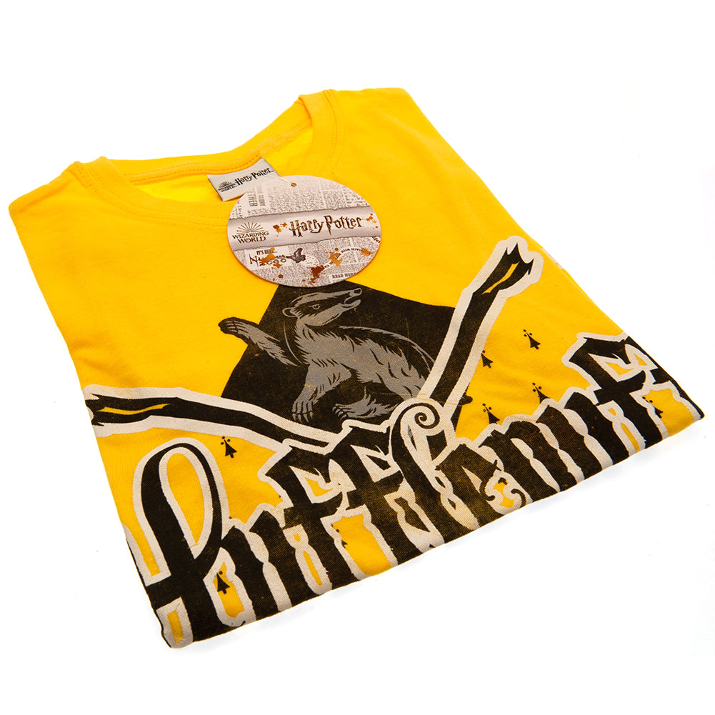 Official Harry Potter Hufflepuff T Shirt Junior 7-8 Yrs