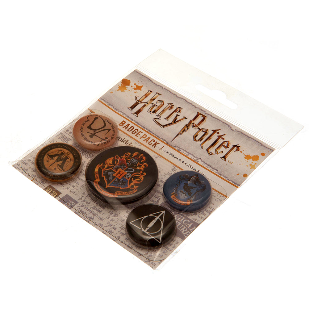 Official Harry Potter Button Badge Set Hogwarts