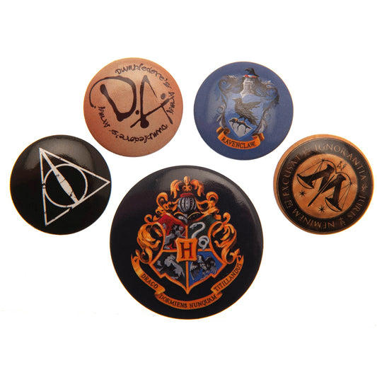 Official Harry Potter Button Badge Set Hogwarts