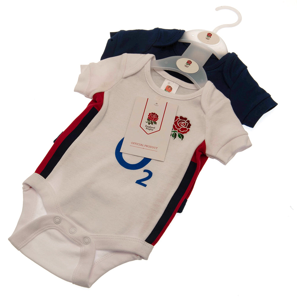 Official England RFU 2 Pack Bodysuit 12-18 Mths RB