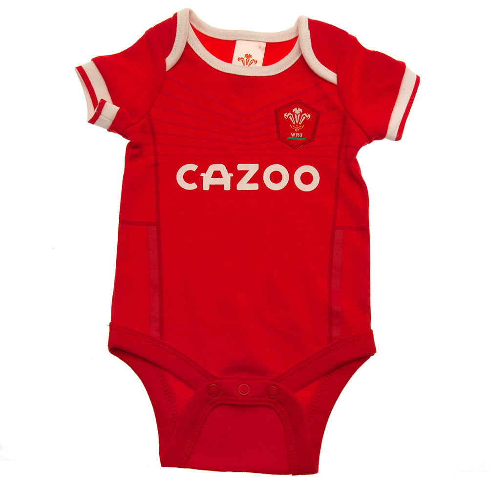 Official Wales RU 2 Pack Bodysuit 3-6 Mths PC