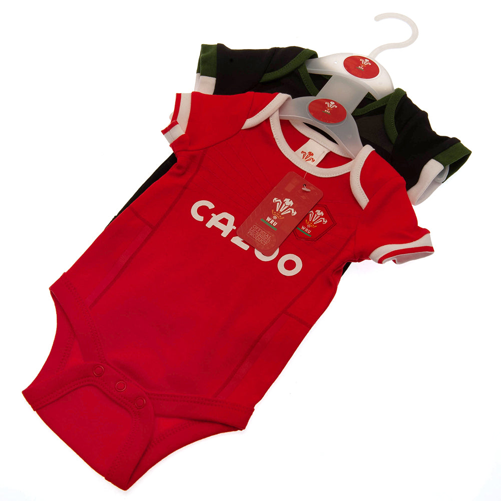 Official Wales RU 2 Pack Bodysuit 6-9 Mths PC