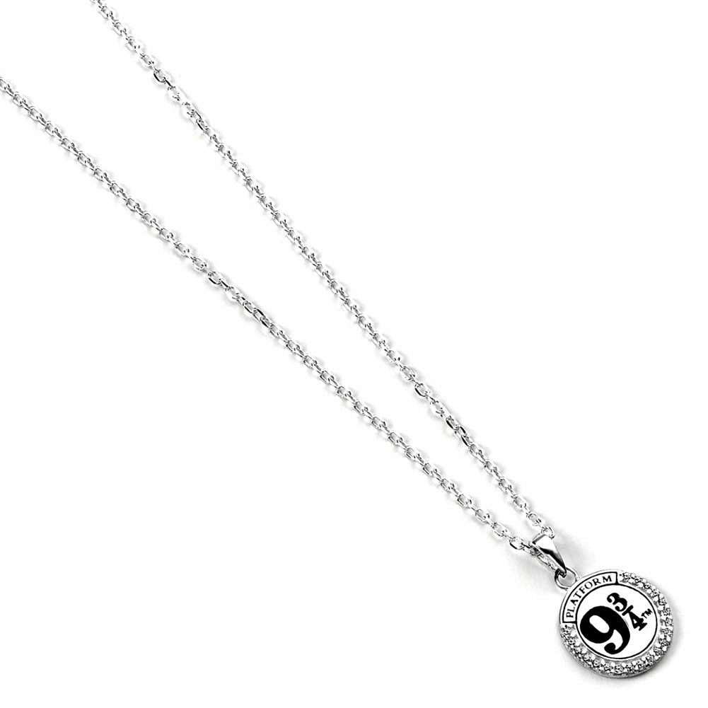 Official Harry Potter Sterling Silver Crystal Necklace 9 & 3 Quarters