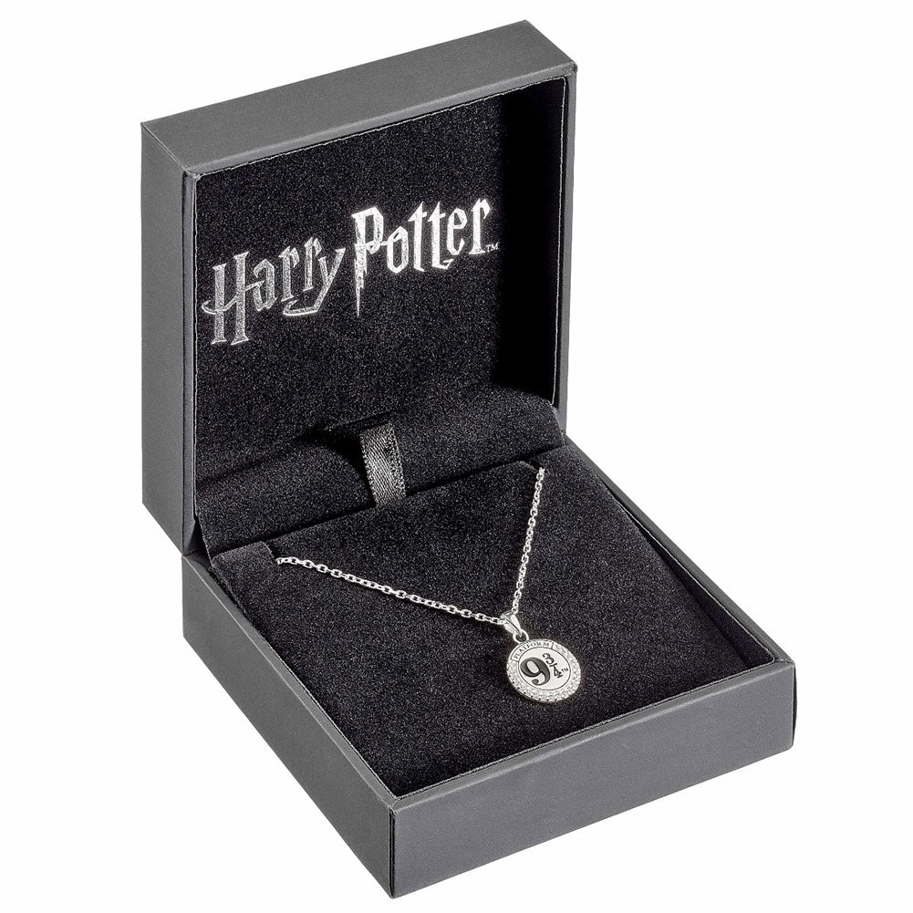 Official Harry Potter Sterling Silver Crystal Necklace 9 & 3 Quarters