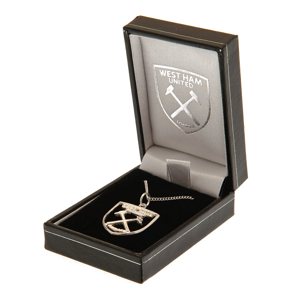 Official West Ham United FC Sterling Silver Pendant & Chain CR