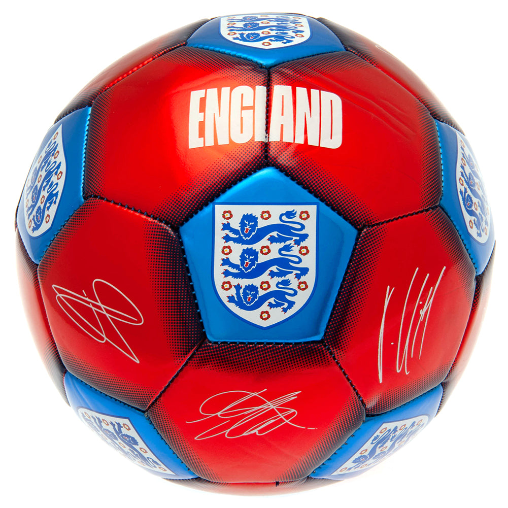 Official England FA Red & Blue Signature Football