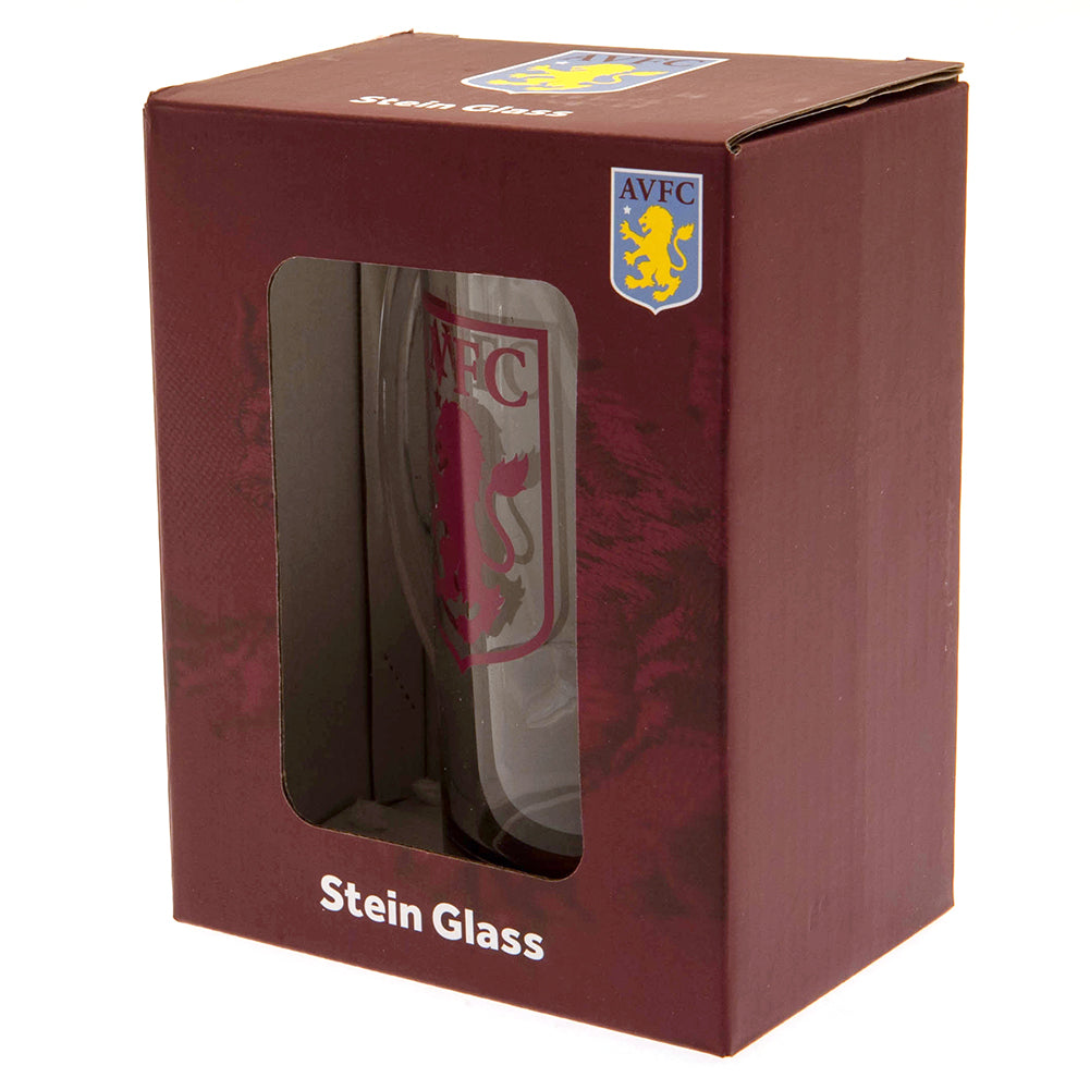 Official Aston Villa FC Stein Glass Tankard