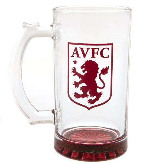 Official Aston Villa FC Stein Glass Tankard